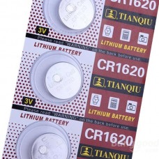Μπαταρία Λιθίου 3V CR1620 (κουμπί) σετ 5 τεμαχίων