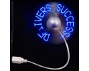 Ανεμιστηράκι USB Μπλε LED με μηνύματα 