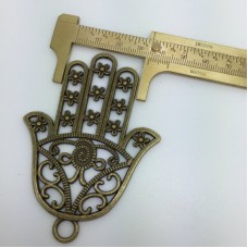 Κρεμαστό Hamsa Μεταλλικό Χρυσό - Μπλε