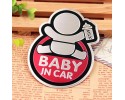 Baby in Car Αυτοκόλλητο Αυτοκινήτου Αλουμινίου Pink